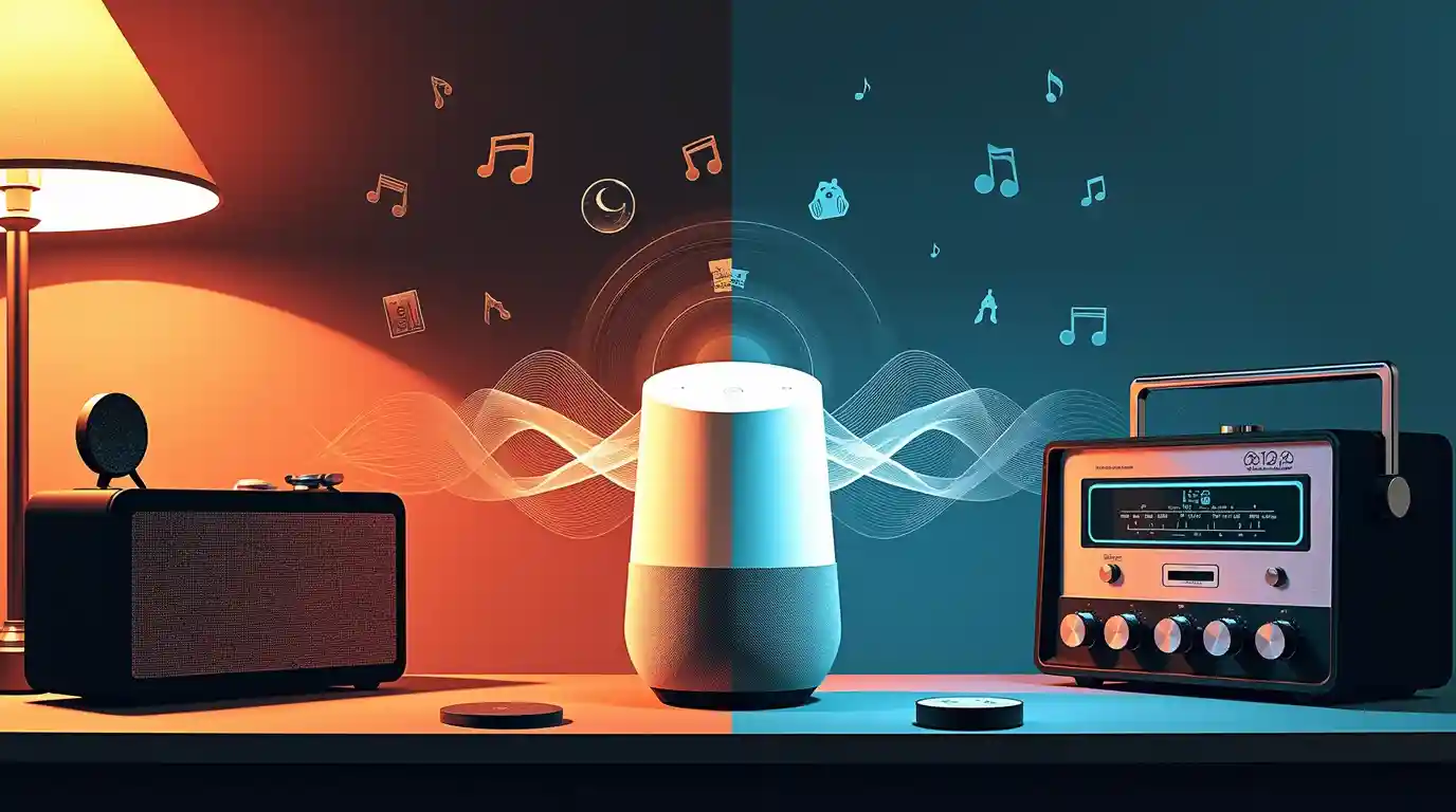 enceintes intelligentes ou radio classique
